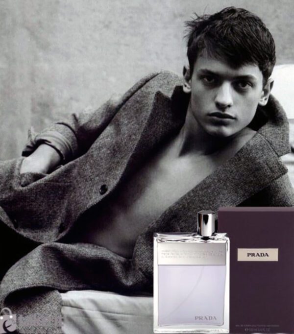 Portrait of a man with prada fragrance for men