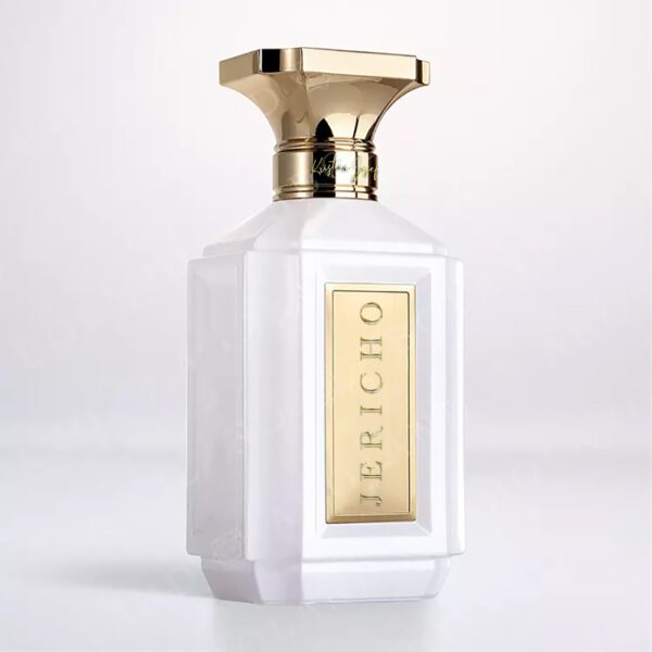 Jericho,a white coloured botol,a fragrance.