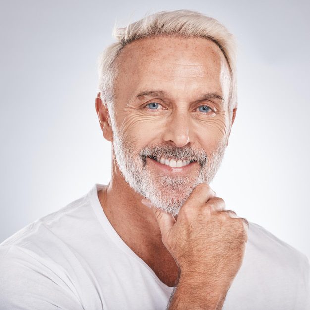 face-portrait-thinking-senior-man-studio-isolated-gray-background-skincare-cosmetics-retired-elderly-happy-male-model-contemplating-ideas-beauty-grooming-wellness_590464-123994